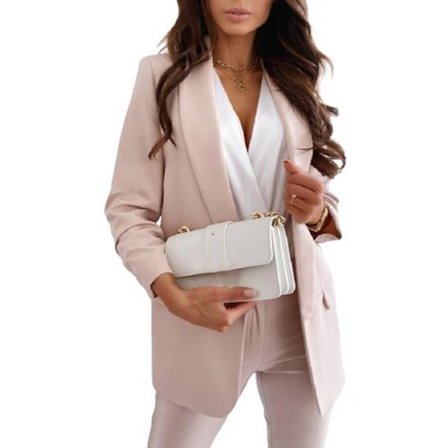 Kvinner Vanlig Genser Kappa Blazer Dress Jakke Arbeidsklær W