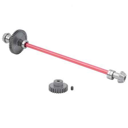 Sentralt transmisjonsakselmonteringsmotorsett som passer for WLtoys 144001 1:14 RC-bil (rød)