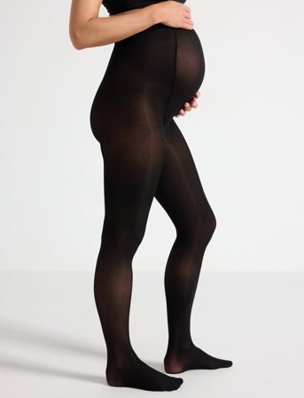 Lindex Tights 50 Den 2-P Mom Super St - Black - XL