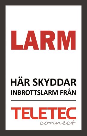 Teletec Connect 111851 Alarmskilt selvheftende 47 x 73 mm, Alarm & sikkerhet