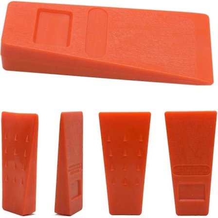 Fellekile Motorsag Tømmerutstyr Sett 5.5 Fellekiler Piggete Tømmerverktøy Vedkløyving Trefellekile For Skogsarbeidere Og Fellere (oransj