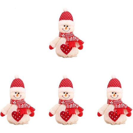 Julegodteposer, gavepose Julegaveposer stof gavepose Julefestival Slik 4 stk.)