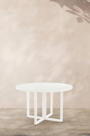 Jotex - Spisebord Ø 120 Cm Hvit - GIBRALTAR - Kjøp Spisebord til uterommet hos Jotex