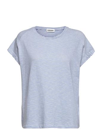 Ofeliaa Pretty Stripes T-shirt Top Blå ARMEDANGELS