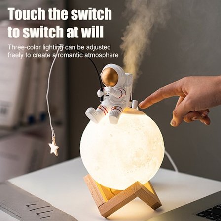 LED Moon Night Light Luftfuktare Heminredning