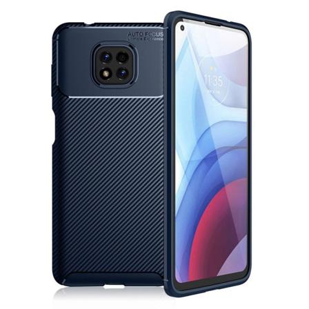 Carbon Shield Motorola Moto G Power (2021) Etui - Blå Blue