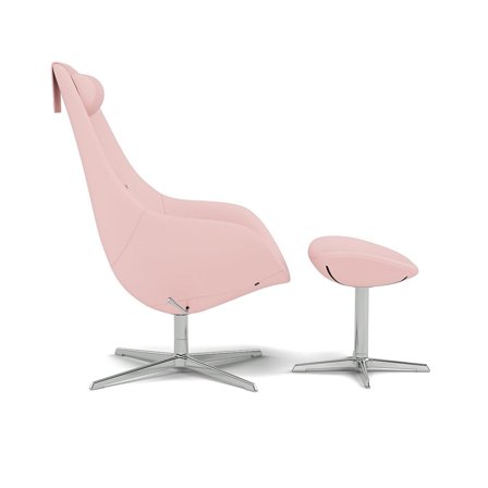 Varier Furniture Kokon - Pink Polyester - Chrome base