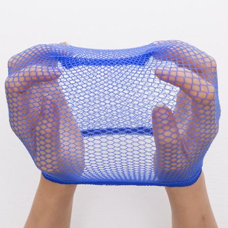 TG 3 perukmössor, elastiska strumpor, peruk vadderade kepsar, nylon elastiskt mesh blå