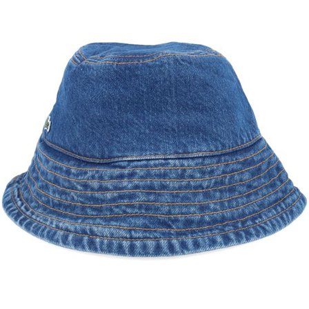 Lacoste - Blå bucket Hatt - Casquette Medium Blue Bucket @ Hatstore