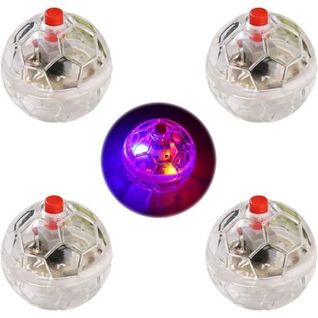 4 stk. spøgelsesjagt kattebold multi-farve flash LED glødende interaktiv bold kæledyrslegetøj til hunde katte dyreaktivitet