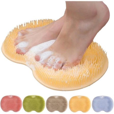 Fot- och ryggskrubbare för dusch, väggmonterad, orange