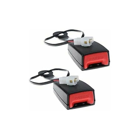 2 stk. Bilsæde Sikkerhedssele Lås Spænde Stikkontakt Advarsel snngv