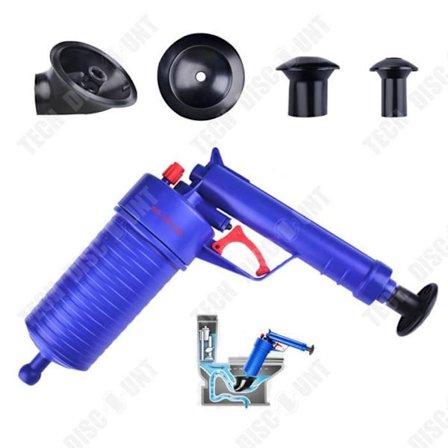 TD Tryckluft Toalett Pipe Unblocker Pump för diskbänk Tvättställ med 4 olika sugkoppar