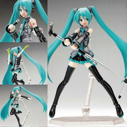 14cm Anime Hatsune Miku Figma 014 Leddet Bevegelig Ansikt Endre Eske Dukke PVC Action Figur Dekorasjon Modell Leketøy[D]