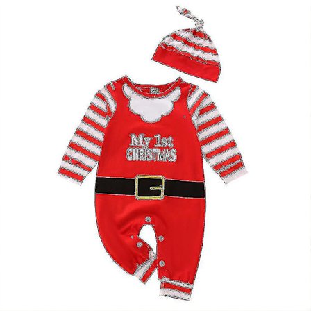 Jultomte kostym Baby Baby Beanie Jumpsuit Set 100cm