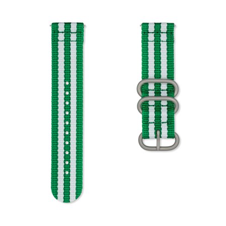 Nylonarmband Zulu - Grönvitt/Hammarby (22mm) | Armband Från Yedi