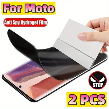 2 st Anti-Spy Hydrogel Film Skärmskydd för Motorola Edge 60 Stylus 60 50 Fusion 50 Pro 50 Neo 40 30 Fusion Sekretessfilm