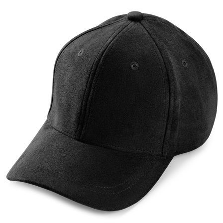 Lacuna | Sort Faux Ruskind Baseball Cap til mænd - Kasketter