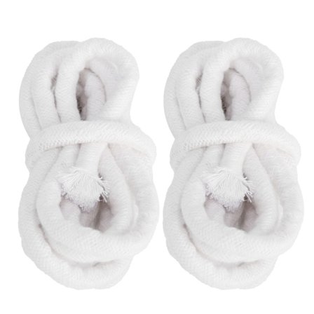 2 stk. Voksveker God Oljeabsorpsjon Forbrenning Slitesterk Flettet Bomullsveke for DIY Oljelampe 10mm