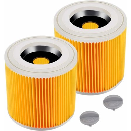 2-pak patronfilter til Kärcher WD3 Premium, WD2, WD3, WD3P, MV2, MV3 - WD3 filter - filter til Kärcher støvsuger 6.414-552.0/6 Hggb