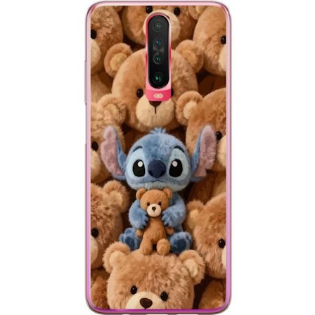 Yhteensopiva Puhelinkuori Xiaomi Redmi K30 Stitch ympäröity ruskeilla teddykarhuilla, joilla on pieni nallekarhu sylissään söpössä ja kodikkaassa kawa