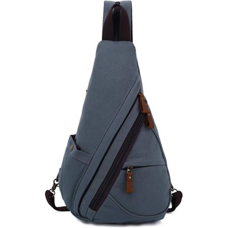 3 i 1 Unisex Bröstväska Män Kvinnor Ryggsäck Sling Bag Canvas Axelväska Satchel Crossbody Väska För Företag Universitet Skola Cykling Camping Resor D
