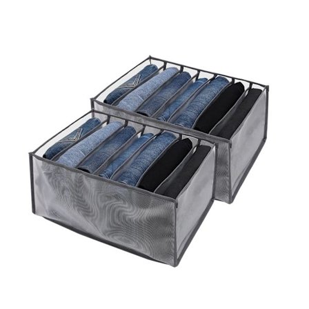 2 stk sammenleggbar skuff klær oppbevaringsorganisator