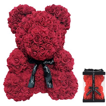 Alla hjärtans dag presenter till henne, ros björn ros nallebjörn qd