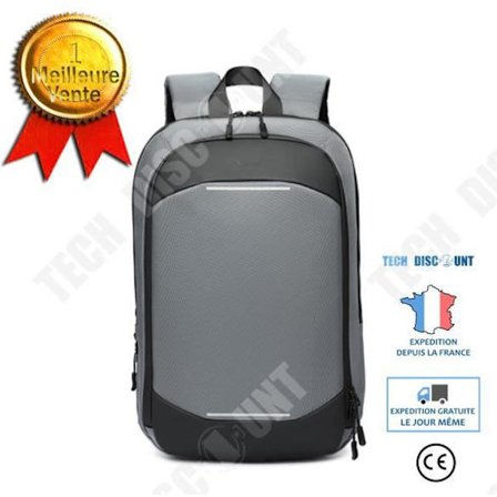 Ryggsäck - TECH DISCOUNT - 15,6 tum - Grå - 20L - Tunn för män