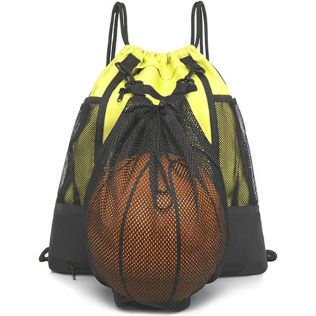 Dragkedja fotbollssäck basketryggsäck för pojkar och flickor, fotbollssko väska rep kit hopfällbar volleyboll PE väska sportväska