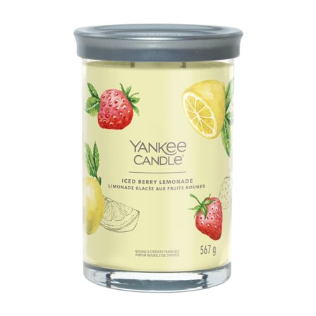 Yankee Candle Signature Tumbler Candles Iced Berry Lemonade 567g - Candela Profumata