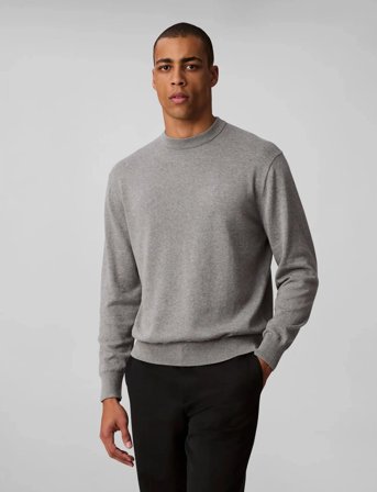 Calvin Klein Jeans Ls Cotton Easy Fit Crewnk Sweate - Grey - S