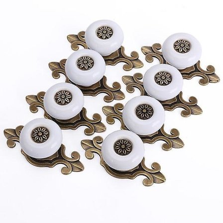 8pcs Cupboard Drawer Pull Handle Used Vintage Retro Style Kitchen Cabinet Cupboard Drawer Door Knobs Metal Pull Handles