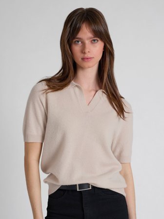 Kashmina - Kashmir pique "Rikke" - Cream - Size XS
