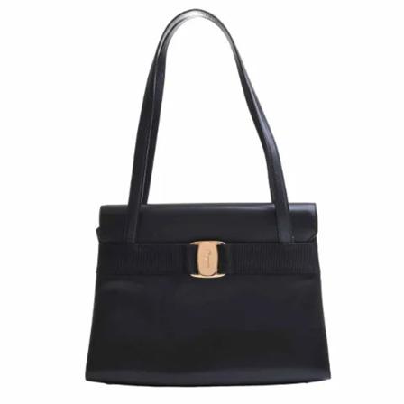 Salvatore Ferragamo Pre-owned Pre-owned Shoulder Väska svart, Dam Vintage Väskor, Dam, Storlek: ONE SIZE