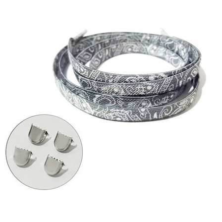 Cashew Flower Flat Shoelisser Sneakers Skolisser GRÅ