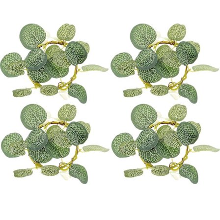 4-pakks eukalyptuslyskrans kunstig krans lysestake kransdekorasjon borddekorasjon (15.00X15.00X2.00CM, som vist på bildet)