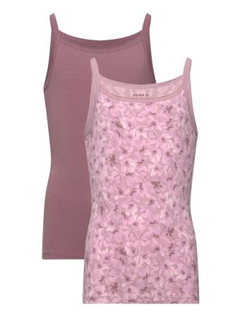 Nkfstrap Top 2P Mauve Flower Noos Night & Underwear Underwear Tops Pink Name It