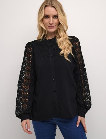 Culture Cubenton Lace Shirt - Black - XS