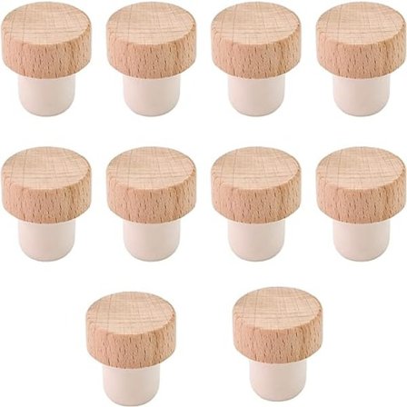 10-pak T-formet vinflaskeplugg, korkplugg, gjenbrukbar T-form