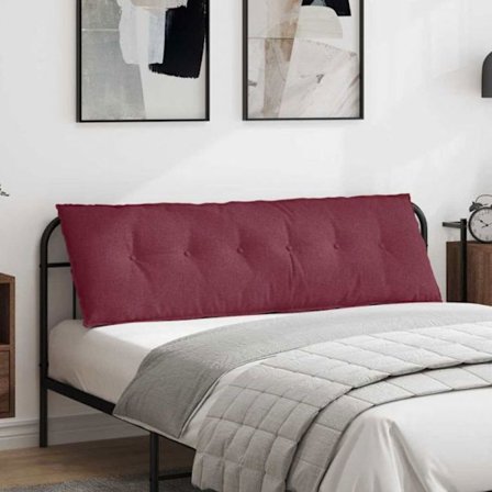 Cushion Vidaxl Ryggkudde Bordeaux 160 x 19 x 50 cm tyg