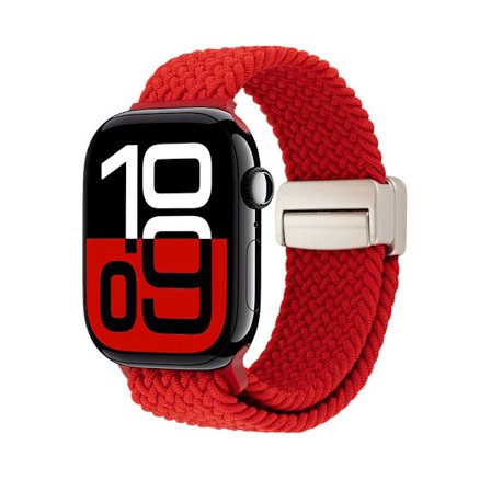 Elastiskt Vävd Nylonarmband Apple Watch Ultra 3 49mm Röd