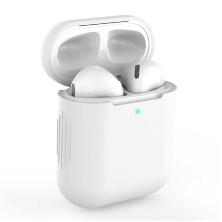 Hvite eple airpods 1/2 sakssjokk -målrettet beskyttelsessak