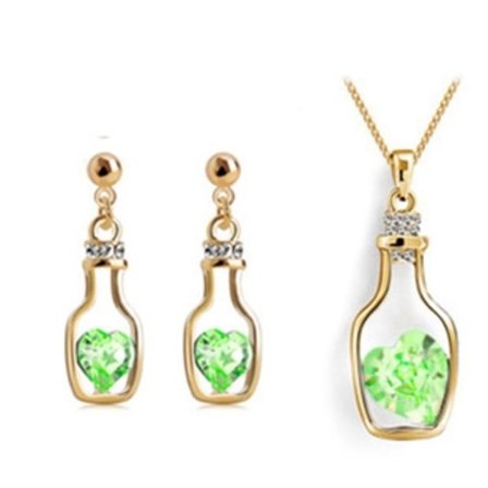 18K guldpläterad SET Österrikiska Kristall