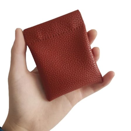 Mønttaske - Klemmeåbning - Pung - Pung - Imiteret læder - Brun