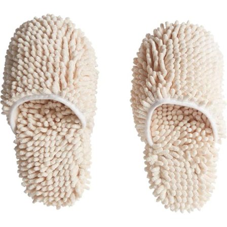 1 Kpl (Beige, Koko M) Mop-Tossut Lattian Puhdistukseen, Pestävä