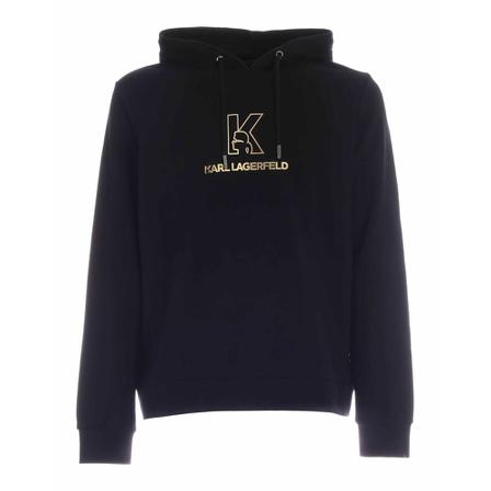 Karl Lagerfeld Logo Hoodie Sort, Herre