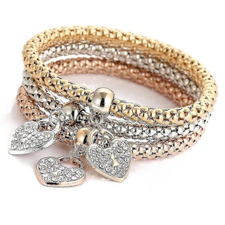 Smykker Legering Armbånd Mais Kjede Hjerteformet Anheng
