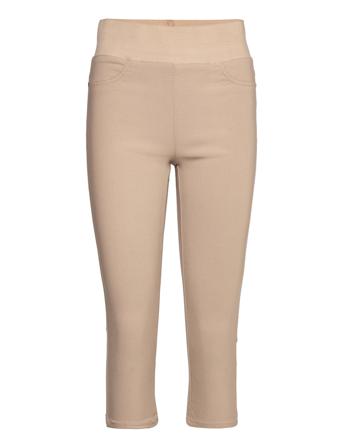 Fqshantal-Ca-Power Trousers Capri Trousers Beige FREE/QUENT