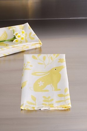 Jotex - Bloom Serwetka z 4-pakiem Żółty/biały - SPRING - Kup Serwetki firmy Jotex